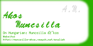 akos muncsilla business card